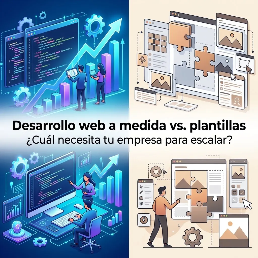 Desarrollo web a medida vs. plantillas: ¿Cuál necesita tu empresa para escalar?